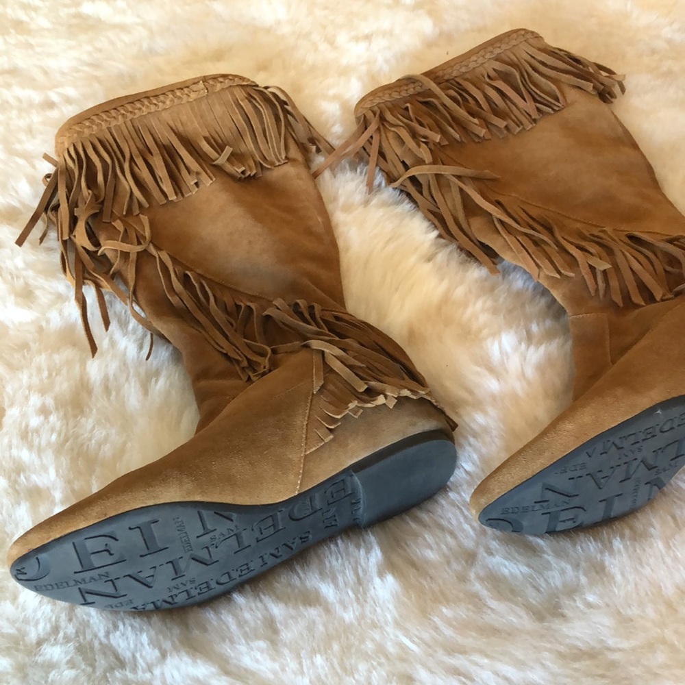 Sam Edelman Suede Fringe Boots - Picture 3 of 6